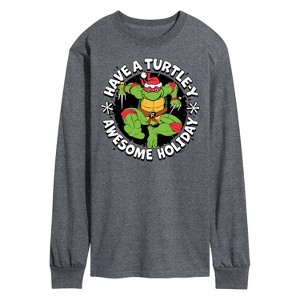 Men's - Teenage Mutant Ninja Turtles - Have A Turtley Awesome Holiday Long Sleeve Graphic T-Shirt - 1 of 4