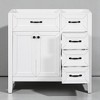36-Inch Bathroom Vanity Cabinet Base Only, Freestanding Blue Vanity with 2 Doors & 3 Drawers, No Sink Included - 3 of 4