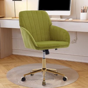 CAVINAS Ergonomic Office Chair, Adjustable Office Chair, Velvet Home Office Desk Chair, Desk Chair Comfy, Swivel Chair, Backrest Seat - 1 of 4