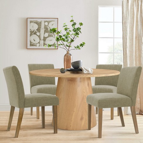 Small oak best sale dining set