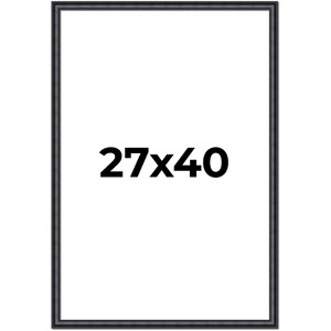 PosterPalooza | Linear Black Picture Frame - UV Acrylic, Foam Board Backing, Hanging Hardware - 1 of 4