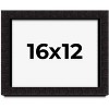 PosterPalooza | Modern Shadow Box 1" Depth Black Picture Frame - UV Acrylic, Backing Board, Hanging Hardware - 2 of 4