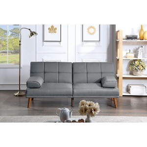 CAVINAS Comfort 2 Seat Sofa Couch Polyfiber Adjustable Tufted Upholstered Loveseat Sofa Couch with Solid Wood Legs - 1 of 4
