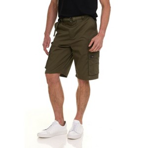 Canada Weather Gear Men’s Belted Cargo Shorts – Lightweight Cotton Stretch Fabric, Classic Fit with Multiple Pockets - 1 of 4