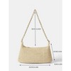 Straw Woven Shoulder Bag Tote Handbag Summer Beach Purse Beige one-size - 2 of 4