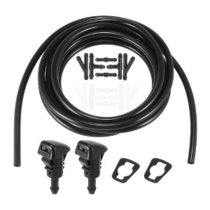 Unique Bargains Front Windshield Washer Hose Kit Fit for Chrysler Aspen with 3 Meter Washer Fluid Hose Black Pack of 15 with 12 Pcs Hose Connectors - 1 of 4