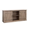 62.4" TV Stand with Sliding Barn Doors, Adjustable Shelves, and Cord Management for TVs up to 70" for Living Room - 3 of 4