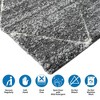 Kumasinova Trellis Area Rug, Cream & Grey Diamond Pattern Rug, Plush High Pile Living Room Rug, Stain-Resistant Rugs for Living Room - 4 of 4