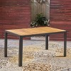 NicBex 35.5" Outdoor Dining Table,Rectangular  Patio Table with Acacia Wood Top for 3-4 Person,Outdoor Furniture,Teak - 2 of 4