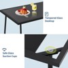 4-Piece Outdoor Patio Set - Textile Fabric Loveseat, 2 Chairs & Glass Coffee Table,for Backyard/Balcony - 3 of 4