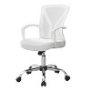 TinyHomie Office Chair, Adjustable Height, Swivel, Ergonomic, Armrests, Computer Desk, Work, White Mesh, Chrome Metal - 2 of 4