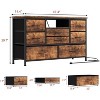 Acekool 8 Drawer TV Cabinet with Socket, TV Console Table Dresser for 50 Inch TV, Adjustable Feet, Storage Organizer - 2 of 4