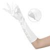 INSPIRE CHIC Women's Satin Opera Length Gloves with Pleats - 3 of 4