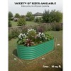 Raised Garden Bed 4x2x2 FT, Green Oval Galvanized Steel Planter, Outdoor Modular Raised Bed for Vegetables, Flowers, Herbs - 4 of 4