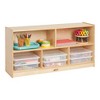 ECR4Kids 5-Compartment Mobile Storage Cabinet, 24in, Natural - image 3 of 4