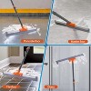 Rubber Floor Squeegee for Concrete and Tile, Metal Aluminium Heavy Duty Squeegee Broom with Extendable Long Handle - 3 of 4