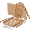 FONTOI Accent Chair, Folding Adirondack Chair with 2 Wood Lounge Chair for Garden, Lawn, Fire Pit, 31*36*28 - 2 of 4
