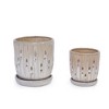 GDFStudio Celine Modern Patio 2 Piece Ceramic Flowerpot with Drainage Holes - 2 of 4