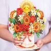 Paper Love HugePop Happy Bouquet Pop Up Card, with Detachable Paper Bouquet, for Fall, Thanksgiving, All Occasions - Jumbo 10" x 14" Card - 2 of 4