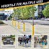 2-Pack Removable Steel Safety Bollards 36"x4.5", Yellow Powder-Coated Traffic & Parking Barrier Posts with Reflective Stripes - 2 of 4