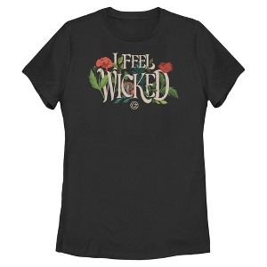 Womens Wicked: For Good I Feel Floral Quote T Shirt - 1 of 4
