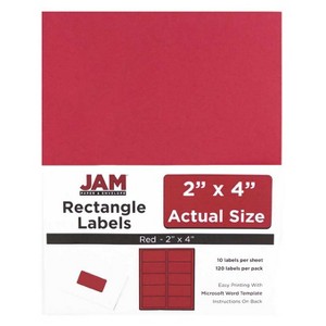 JAM Paper Mailing Labels 2" x 4" 120ct - 1 of 4