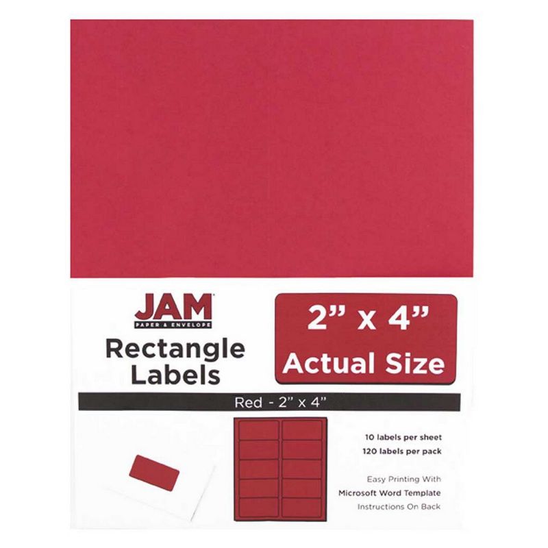JAM Paper Mailing Labels 2" x 4" 120ct, 1 of 6