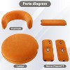Bestier Modern Orange Velvet Accent Chair with Soft Cushion Stylish Club Adults Round Armchair Orange - 3 of 4