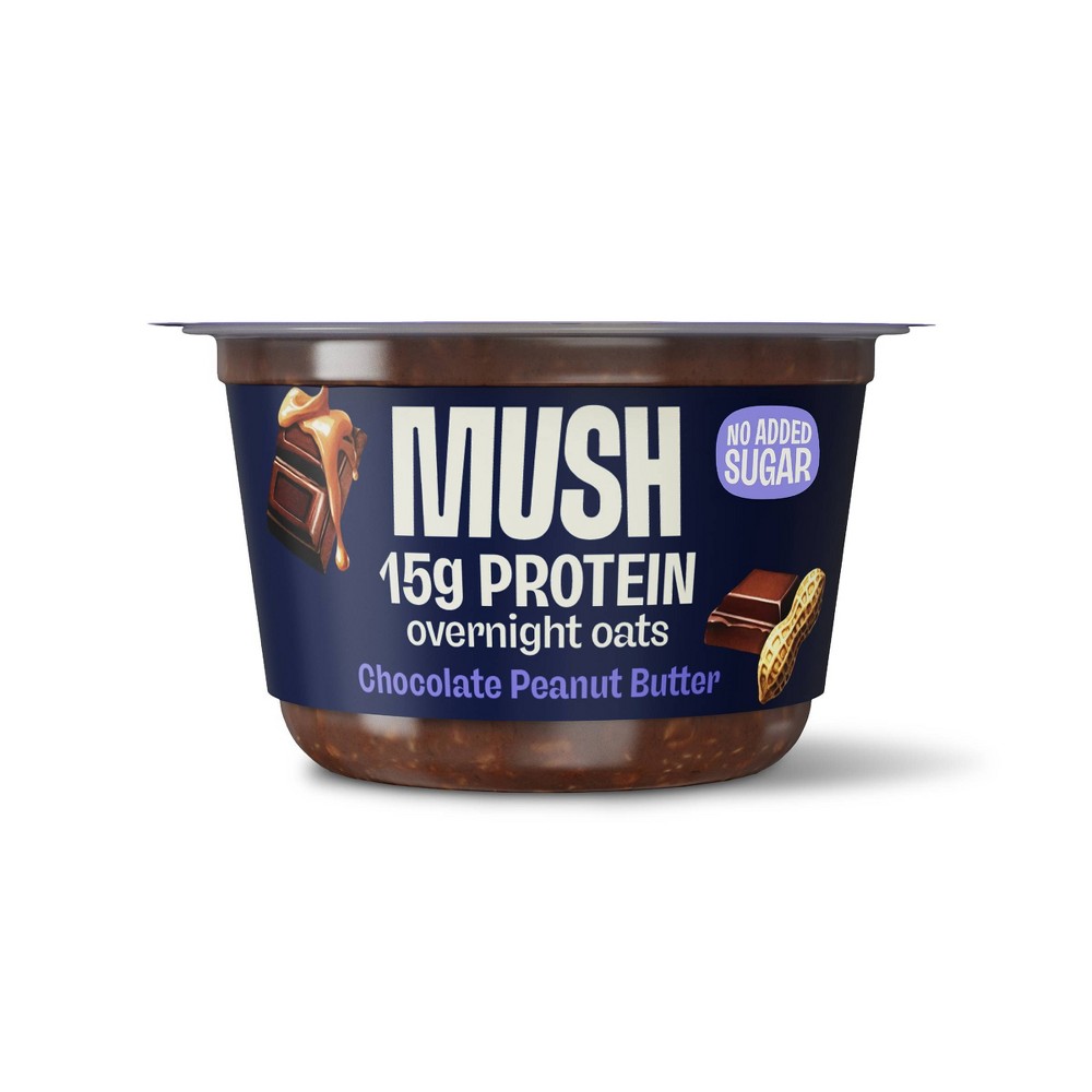 MUSH Chocolate Peanut Butter 15g Protein Overnight Oats - 5.5oz