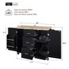 Tramull Rolling Kitchen Island with Storage, 3 Drawers & Slide-Out Shelves, Spice Rack, 5 Locking Wheels or Feet - 2 of 4