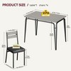 5 Piece Dining Table Set for 4, Compact Square Table Chairs, Sturdy MDF Top, Metal Frame, Space-Saving Breakfast Set - 2 of 4