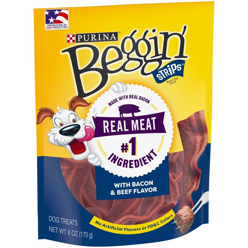 Purina Beggin' Strips Bacon & Beef Flavor Chewy Dog Treats, 5 of 9