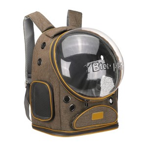 Unique Bargains Pet Portable Travel Backpack for Small Pet with Transparent Cover 1 Pc - 1 of 4