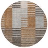 Chocolate And Gray Striped Washable Indoor Outdoor Area Rug - 4 of 4