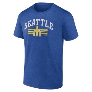 MLB Seattle Mariners Men's Bi-Blend Short Sleeve T-Shirt - 1 of 3