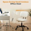GlasFlength Adjustable Seating Sets with Armless, Small low back Office Chair Design, for more Small Spaces, White, 24.21"*24.21"*34.25" - 3 of 4