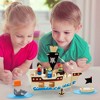 Blue Panda Wooden Pirate Ship for Kids - Pirate Playset Toys with Pirate Boat and Pirate Figurines (11-Pieces, Ages 3+) - 2 of 4