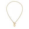Adornia 14k Gold Plated Heart Initial Toggle Necklace - 3 of 3