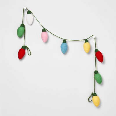Knit Light Bulb Christmas Garland - Wondershop™