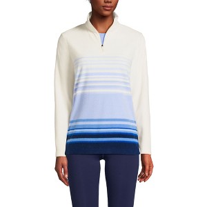 Lands' End Women's Anyweather Fleece Quarter Zip Pullover - 1 of 4