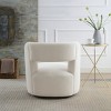 Modern Swivel Accent Chair with Soft Upholstery,Compact Swivel Chair,Comfortable Barrel Chair for Living Room Reading Corner-Maison Boucle - 3 of 4