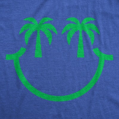 Мужские футболки Crazy Dog T-Shirts, Inc. Mens Funny T Shirts Palm Tree Eyes Smile Sarcastic Vacation Graphic Novelty Tee for Men - Crazy Dog Men's T Shirt For Summer Vacation Royal S — фото 2