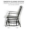 Set of 2 Outdoor Glider Chairs, Porch & Patio Rockers for Deck with PE Rattan Seats, Steel Frames for Garden, Poolside - 4 of 4
