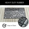 Evideco French Home Goods Outdoor Front Door Mat - 30x18 Inch Rubber Rug with 'Home' Design - Available in Brown Wood, Gray Wood and Stone Patterns - 3 of 4