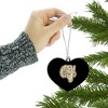 Fordham University Secondary Logo Heart Love Wood Christmas Tree Holiday Ornament - 3 of 3