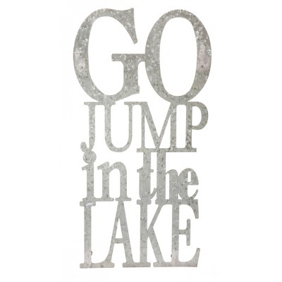 Evergreen Go Jump in the Lake 3-D Cursive Metal Wall Decor