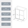NicBex Shower Door 28.2" Wx70"H Double Bypass Bathroom Sliding Shower Door with 1/4" (6mm) Tempered Glass for Walk-in Shower - 4 of 4