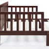 Infurnic Beds, Toddler Single Bed with Safety Guardrails and Headboard, Low To Floor Design for Toddler Children, Brown, 70"*36"*27" - 4 of 4