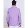 INSPIRE CHIC Men's Notch Lapel Single Breasted Formal Business Striped Blazer - 3 of 4