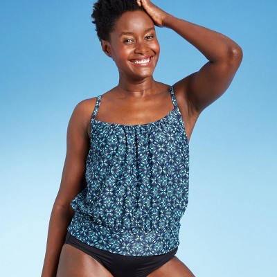 women's blouson swim tops